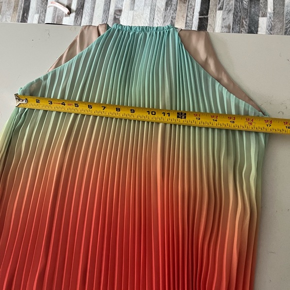 Trina turk maxi dress. Just cleaned. 100% polyester. Like a key west sunset. - Picture 10 of 10